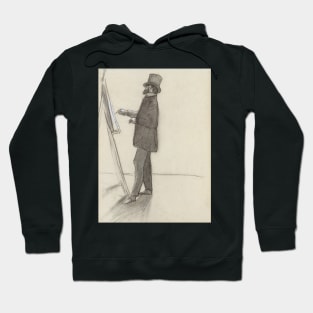 Manet and his Easel by Frederic Bazille Hoodie